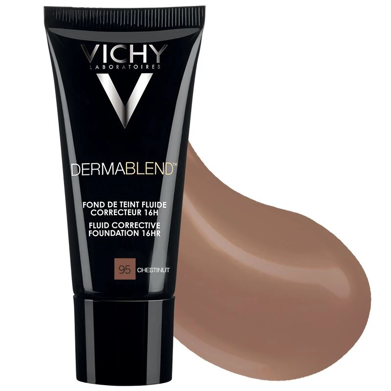 Vichy Dermablend Fondotinta Fluido Correttore 16H Tonalità 95 Chestnut 30ml 1 Vichy Dermablend Fondotinta Fluido Correttore 16H Tonalità 95 Chestnut 30ml