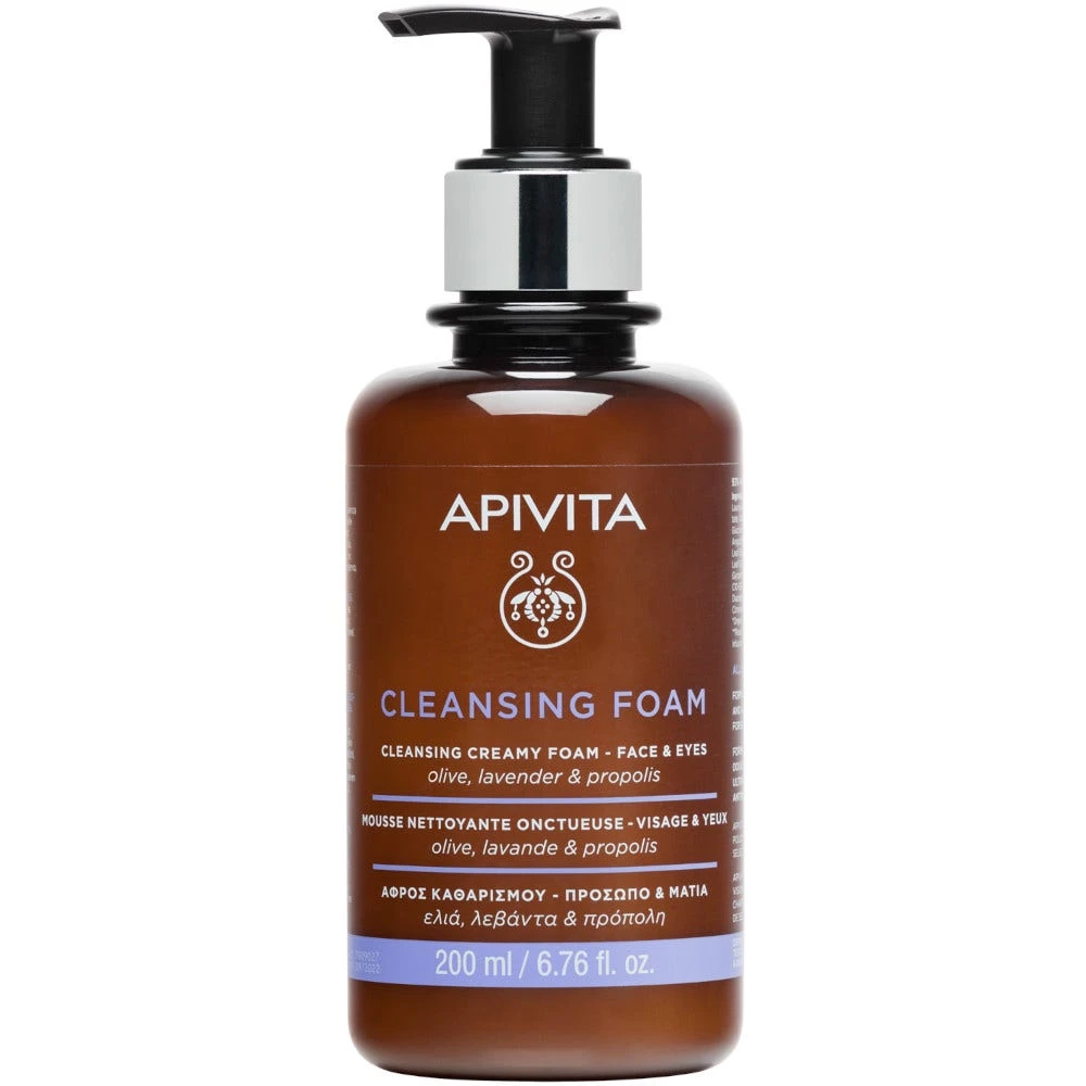 Apivita Mousse Detergente Cremosa Viso/Occhi 200ml 1 Apivita Mousse Detergente Cremosa Viso/Occhi 200ml