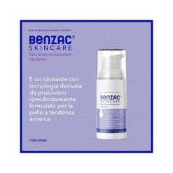 Galderma Benzac Skincare Microbiome Equalizer Lozione Idratante Viso Pelle Acneica 50ml