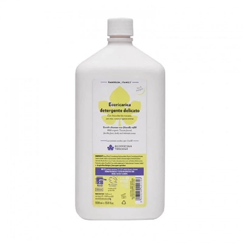 Biofficina Toscana Ecoricarica Detergente Delicato Viso, Corpo, Igiene Intima 1l 1 Biofficina Toscana Ecoricarica Detergente Delicato Viso, Corpo, Igiene Intima 1l