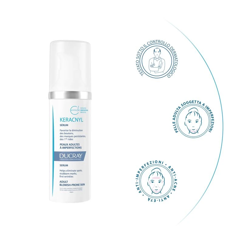 Ducray Keracnyl Siero Antietà Per Pelli Grasse 30ml 1 Ducray Keracnyl Siero Antietà Per Pelli Grasse 30ml