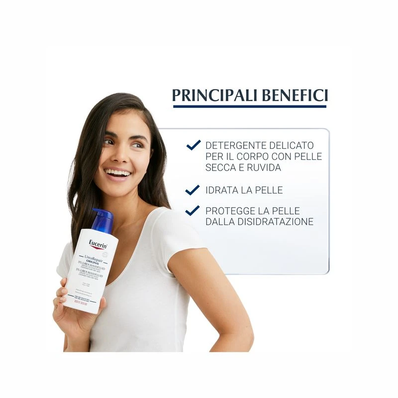 Eucerin UreaRepair Original Detergente Fluido 5% Urea 400ml 2 Eucerin UreaRepair Original Detergente Fluido 5% Urea 400ml - immagine 2