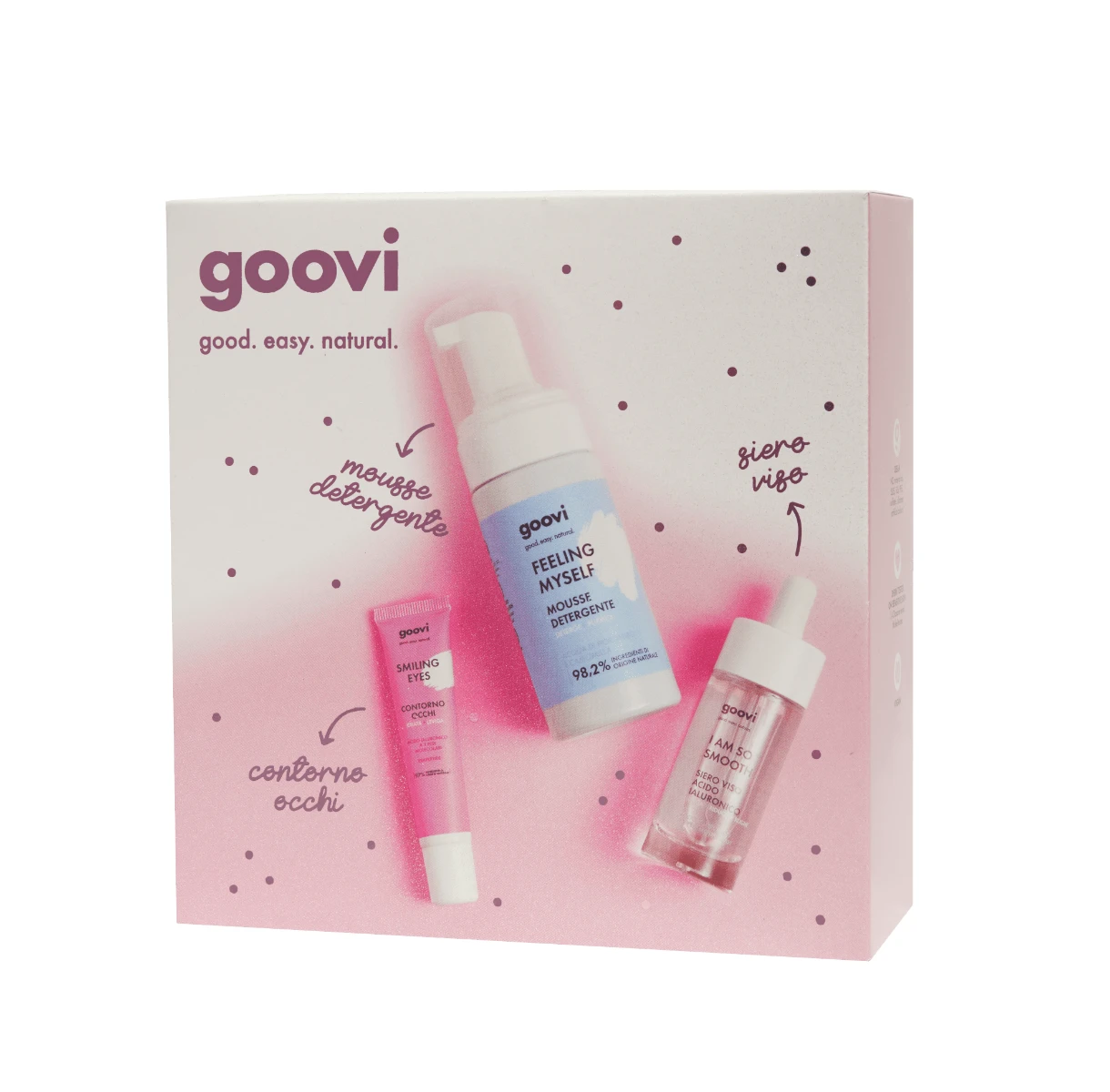 Goovi Cofanetto Mousse Detergente Viso 100ml + Contorno Occhi + Siero Viso 1 Goovi Cofanetto Mousse Detergente Viso 100ml + Contorno Occhi + Siero Viso