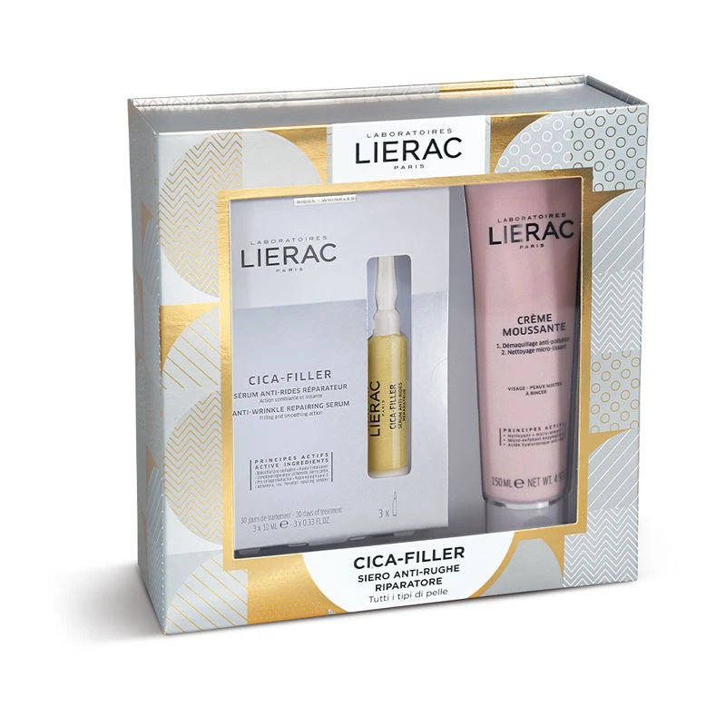Lierac Cofanetto Cica-Filler Siero Anti-rughe Riparatore 30ml+ Crema Mousse Struccante 150ml 1 Lierac Cofanetto Cica-Filler Siero Anti-rughe Riparatore 30ml+ Crema Mousse Struccante 150ml