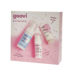 Goovi Set Mousse Detergente 100ml + Crema Viso Illuminante 50ml + Crema Mani Idratante Leggera 50ml