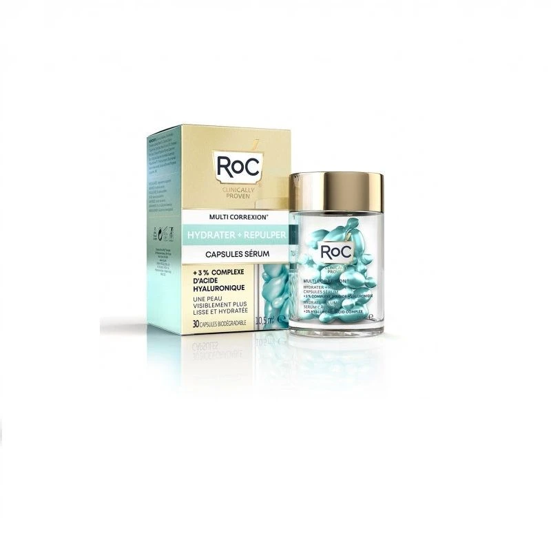 Roc Multi Correxion Hydrate & Plump Siero Viso 30 Capsule 1 Roc Multi Correxion Hydrate & Plump Siero Viso 30 Capsule